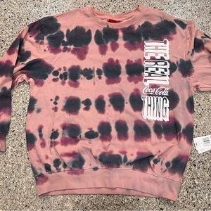 Coca-Cola tie dye pullover sweatshirt. Womens size large.